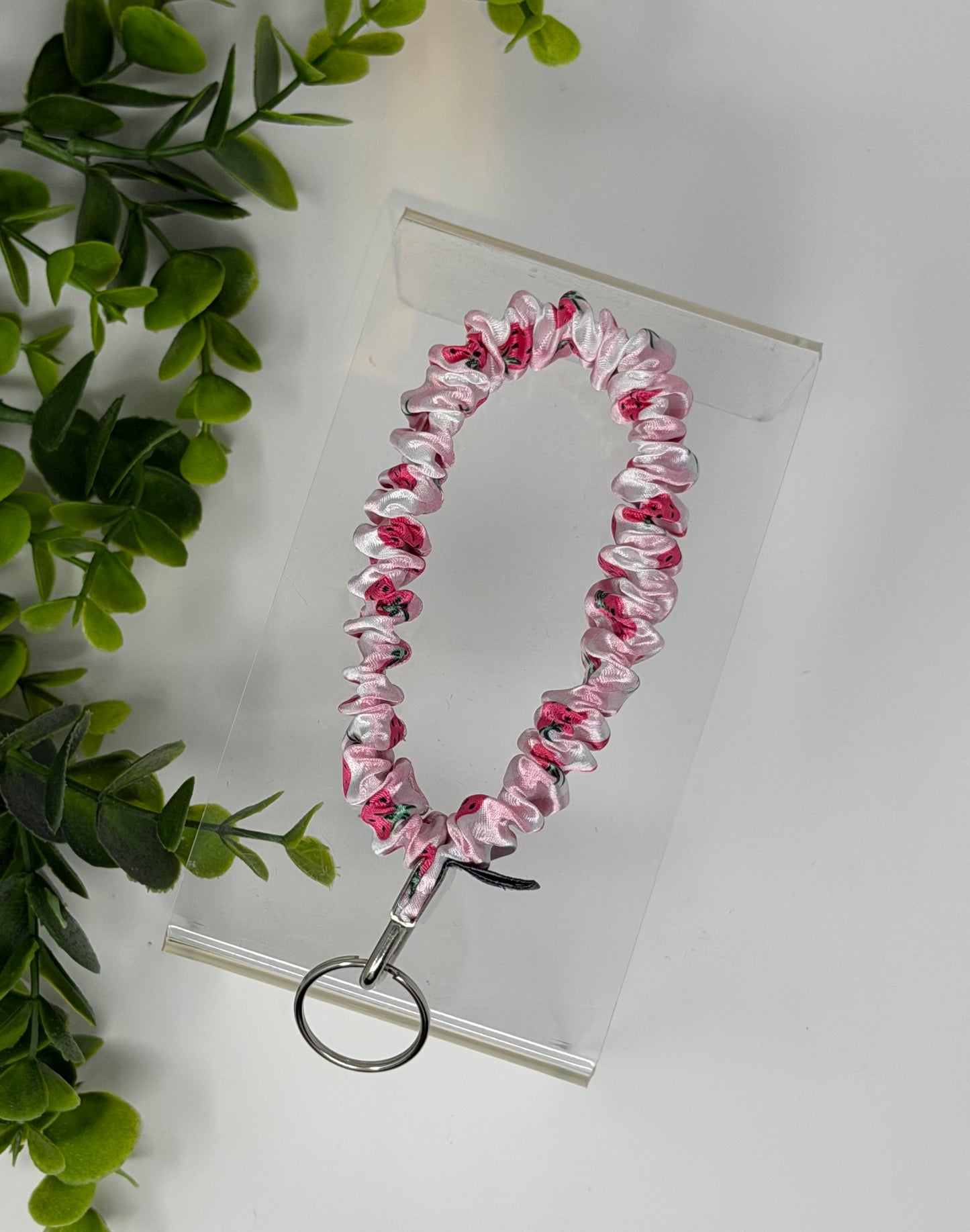 Strawberry Jam Satin Keychain Lanyard