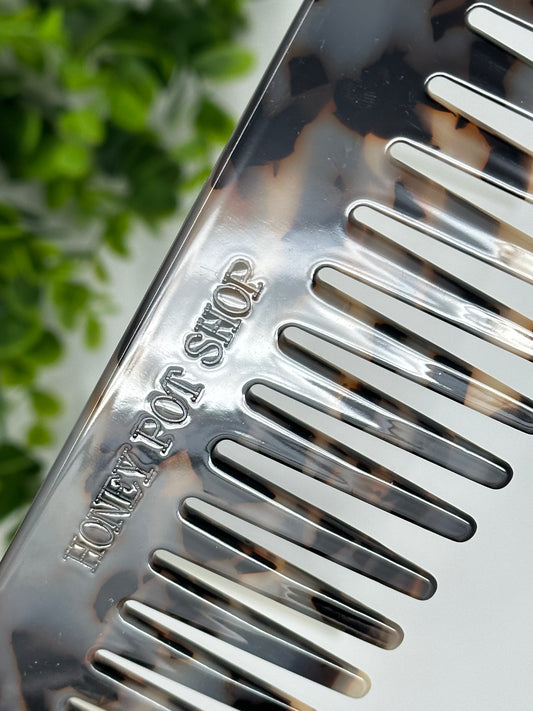 Grey Tortoise Hair Comb