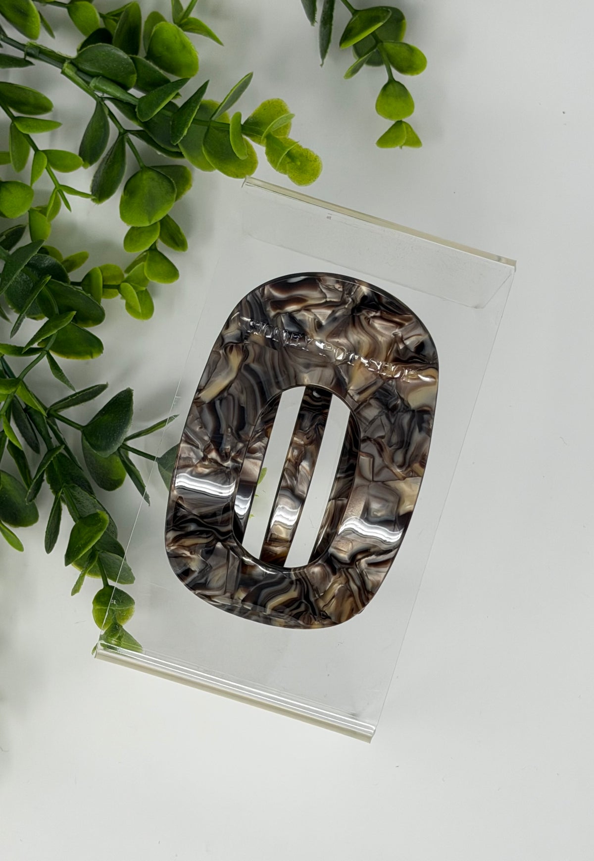Latte Flat Luxury Claw Clip
