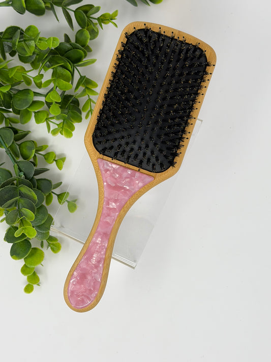 Rose Quartz Boar Bristle Hair Brush