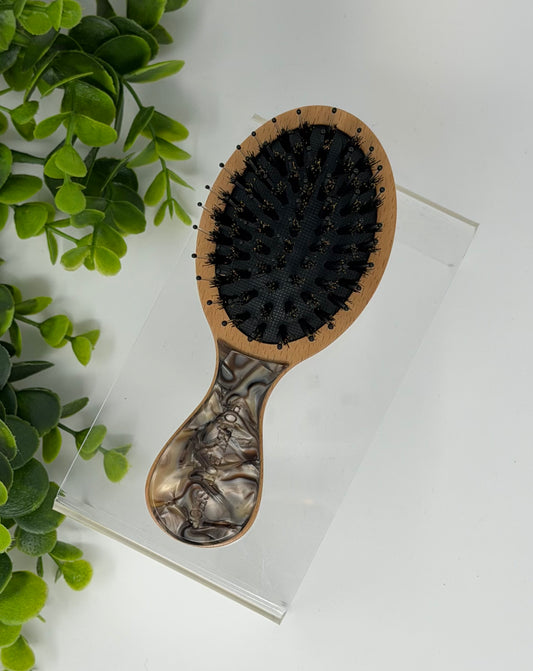 Mini Latte Boar Bristle Hair Brush