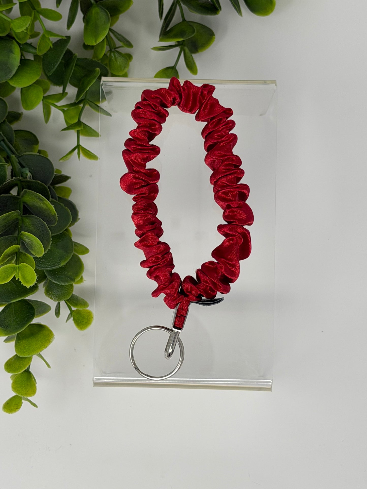 Red Satin Keychain Lanyard