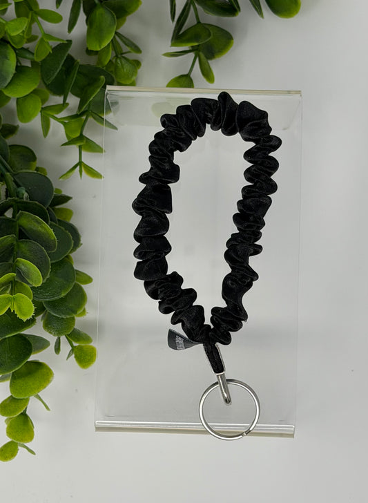 Black Satin Keychain Lanyard