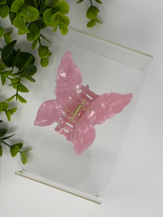 Blush Luxury Butterfly Claw Clip