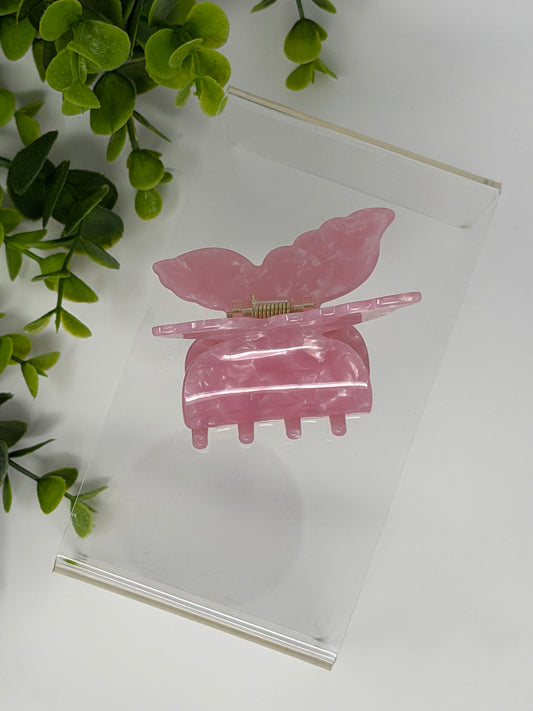 Blush Luxury Butterfly Claw Clip