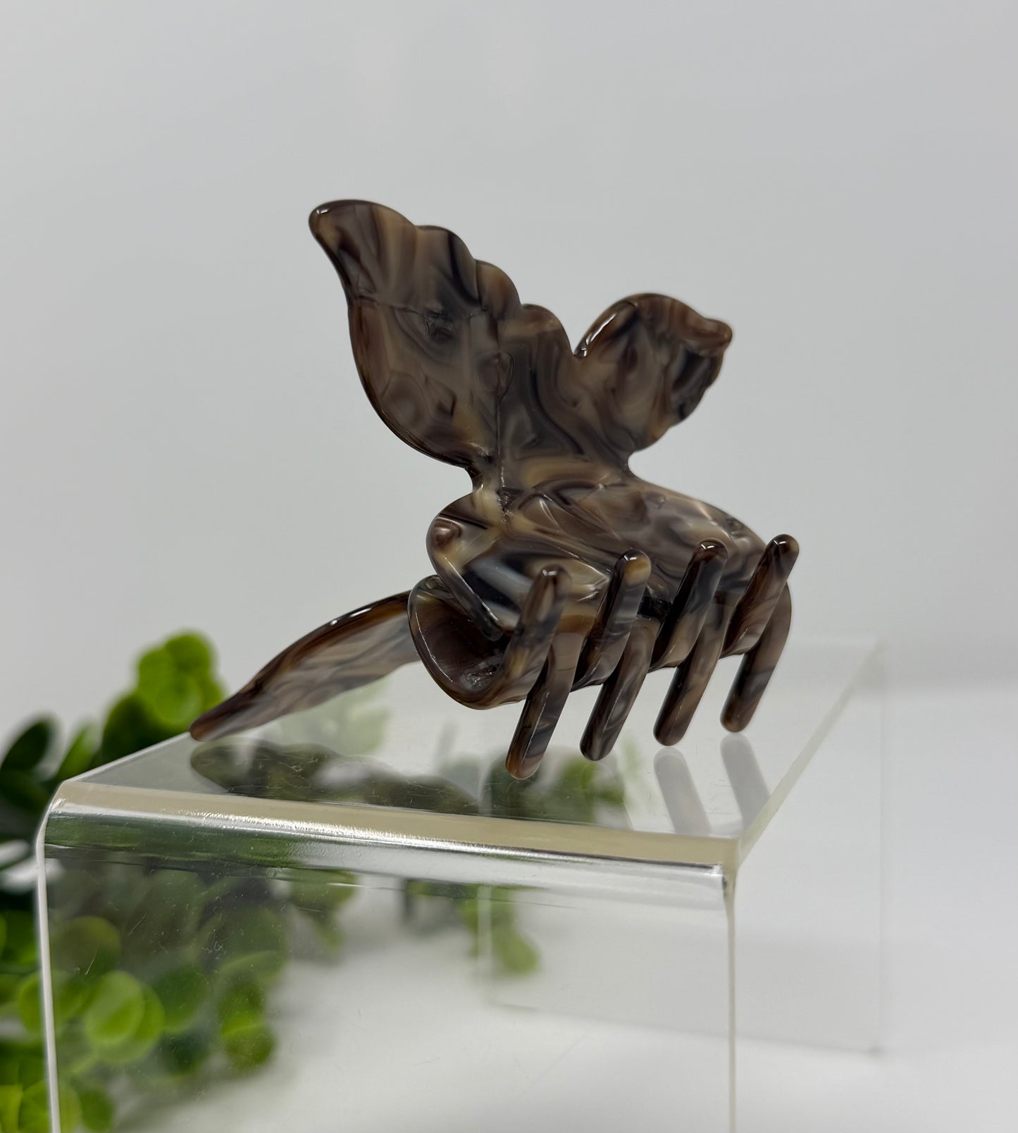 Mocha Luxury Butterfly Claw Clip