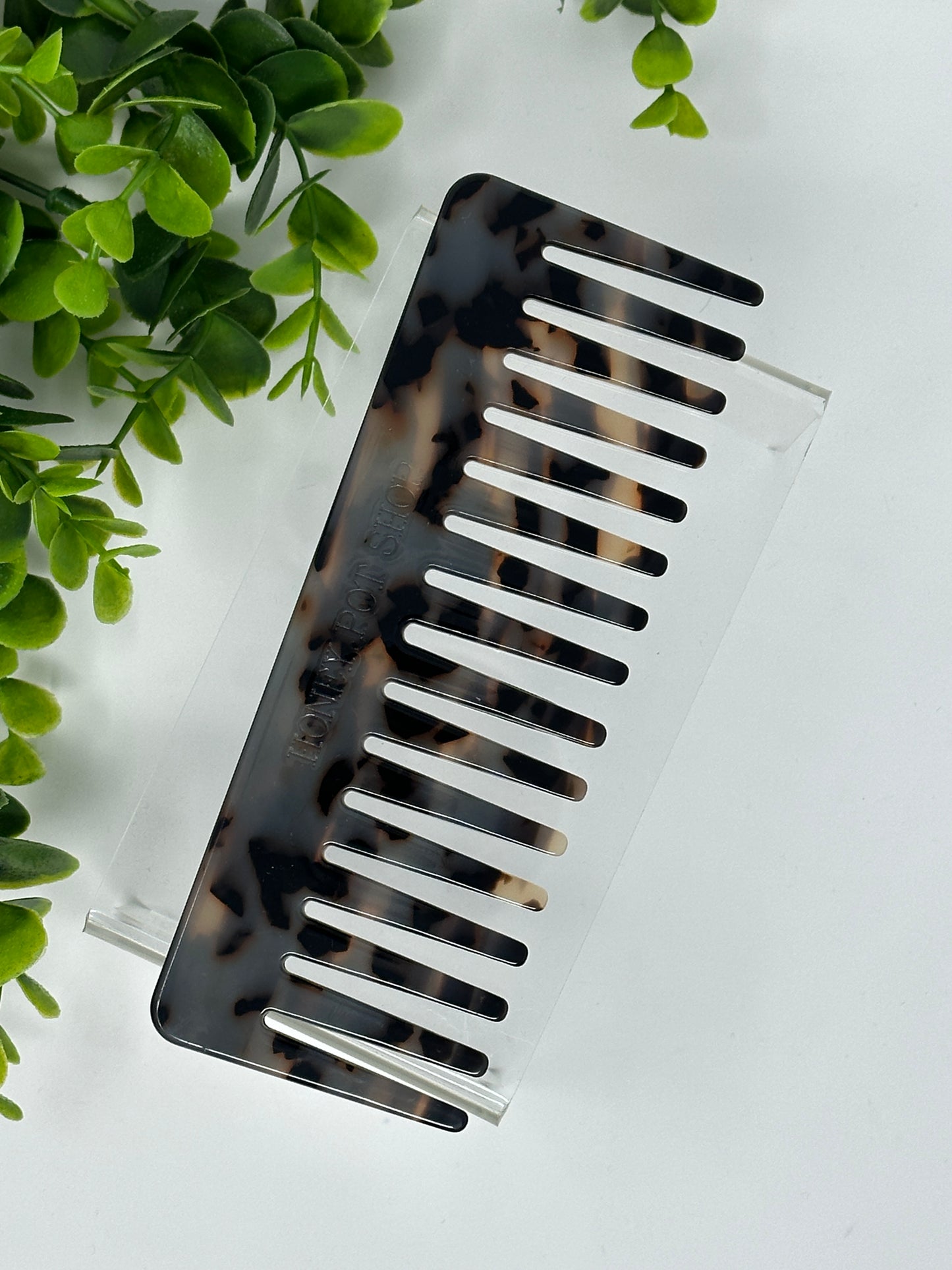 Grey Tortoise Hair Comb