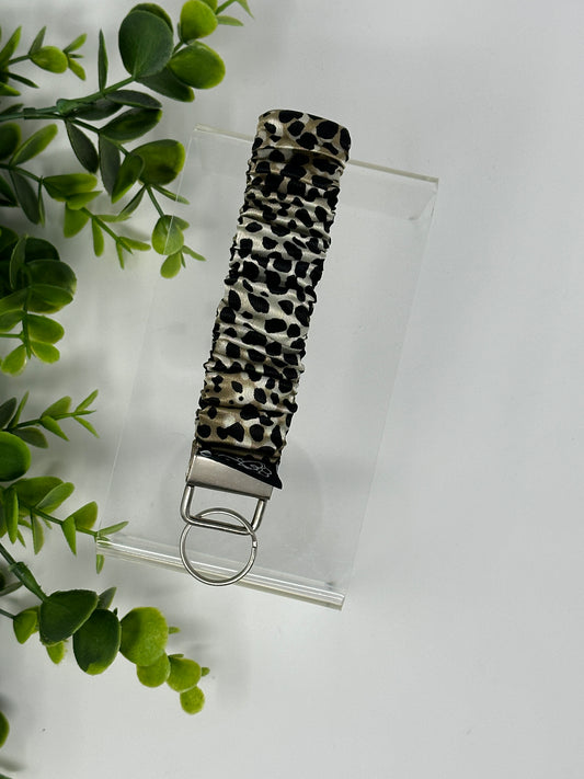 Leopard Satin Keychain Lanyard